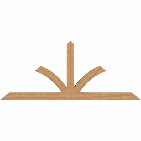 Ekena Millwork Richland Timber Gable Bracket, Western Red Cedar, 108"W x 45"H x 5 1/2"D x 5 1/2"F, 10/12 Pitch GBW108X45X0606RIC00SWR